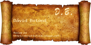 Dávid Botond névjegykártya