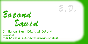 botond david business card